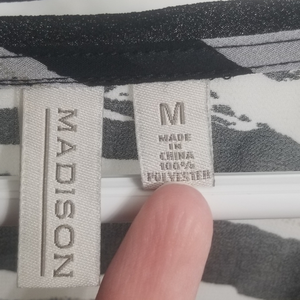 EUC Zebra striped sheer top - Picture 2 of 3